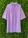 H&M Lilac Sequin Open-Back Dress