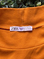 Zara Mustard High Neck Knit Top