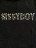 Sissy Boy Black Sparkle Diamanté Logo Top