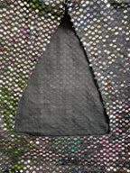 Black Sequin Open-Back Crop Top