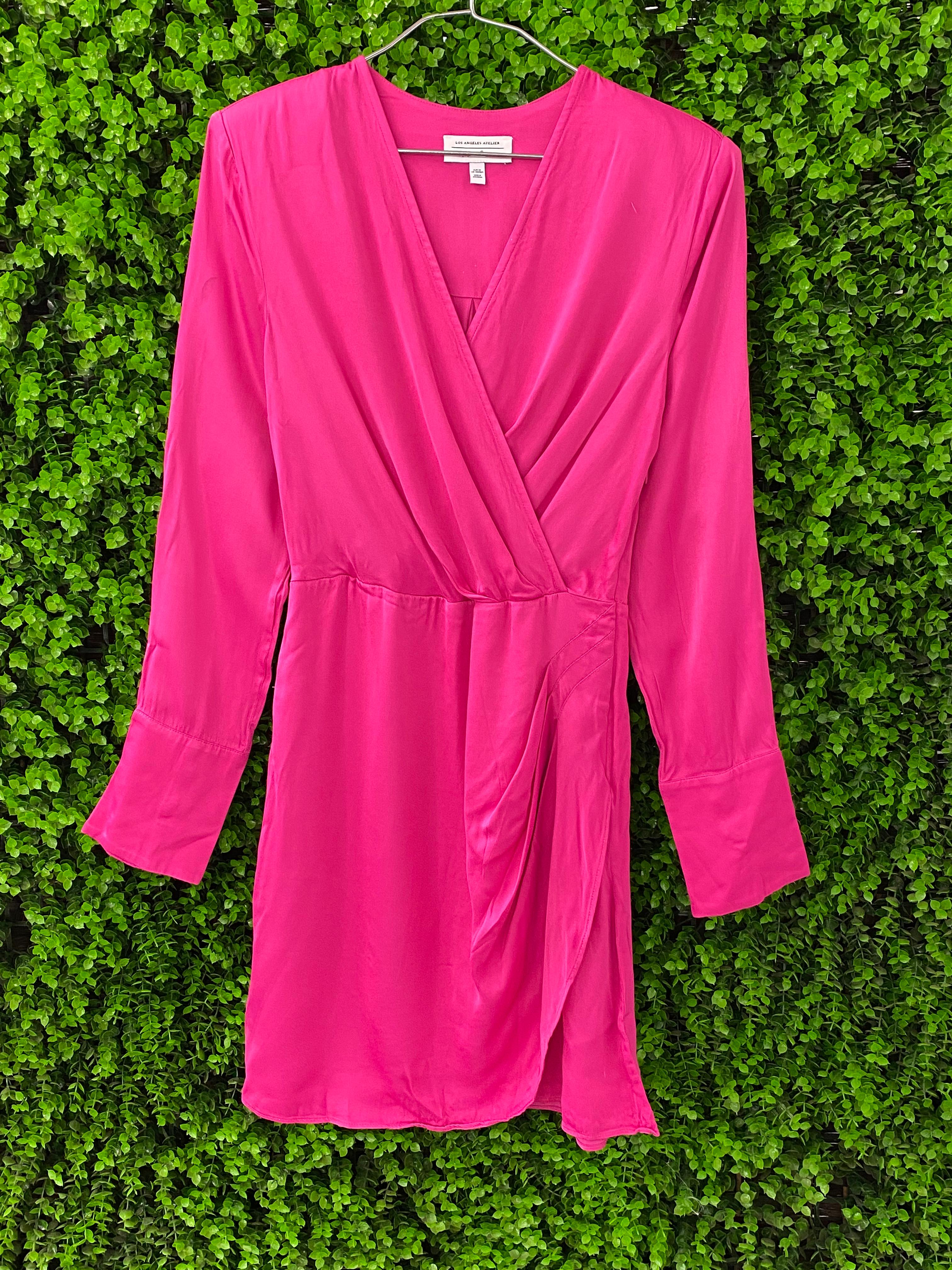 Los Angeles Atelier & Other Stories Hot Pink Satin Mini Dress