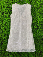 Zara White Embellished Sequin Mini Dress