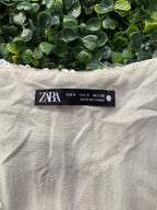 Zara White Embellished Sequin Mini Dress