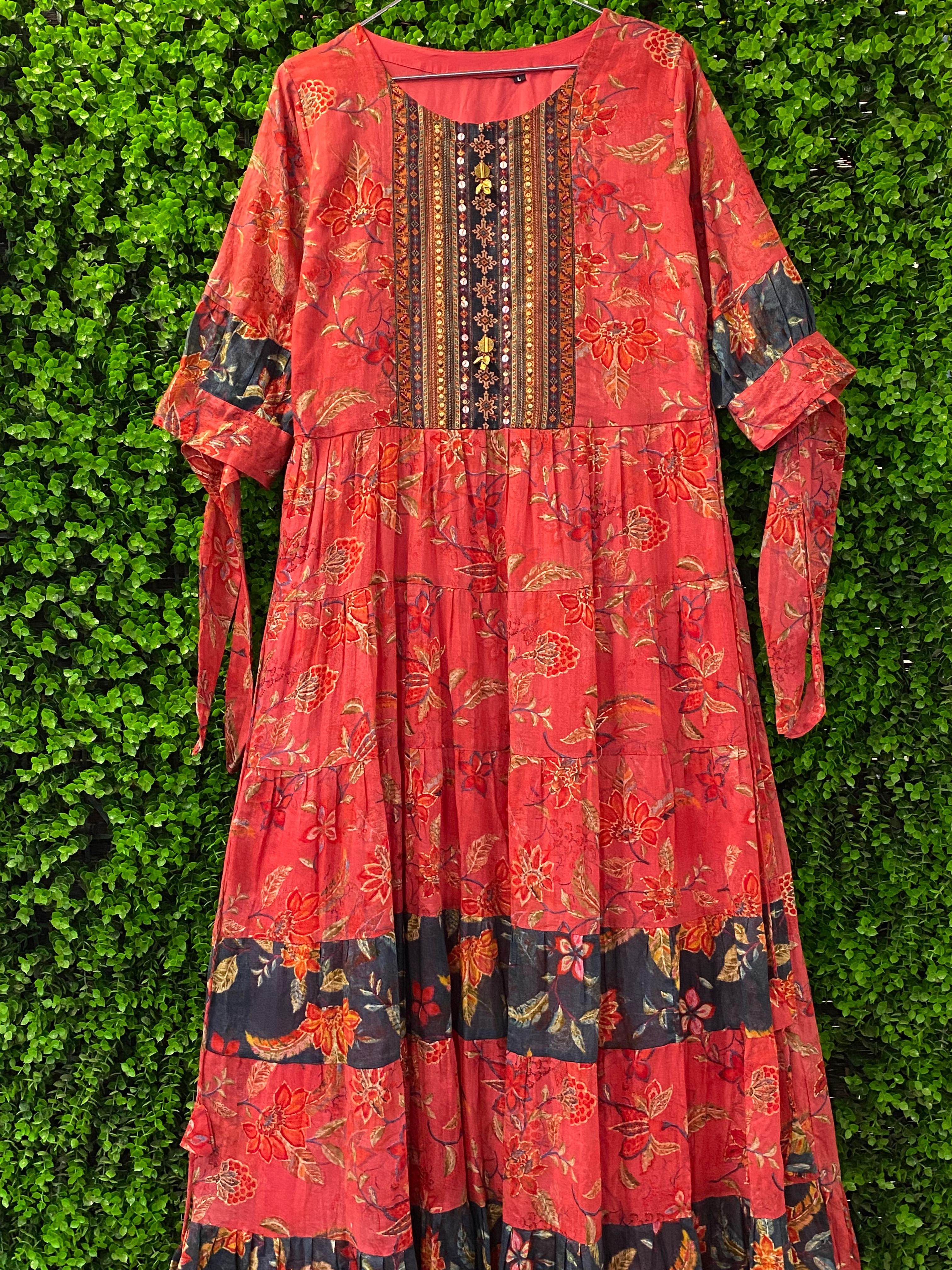 Floral Boho Tiered Maxi Dress