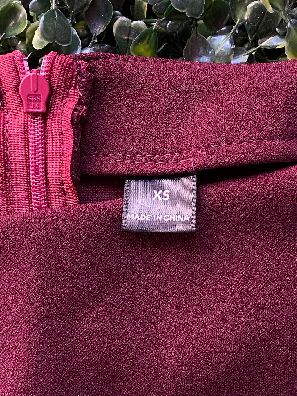 Burgundy Ruffle Hem Mini Dress