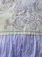 Lilac Cotton Blend Embroidered Overlay Dress