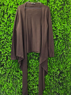 Earthaddict Brown Cotton Wrap Cardigan