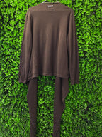 Earthaddict Brown Cotton Wrap Cardigan