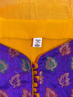 Mustard Yellow Embroidered Indian Midi Dress