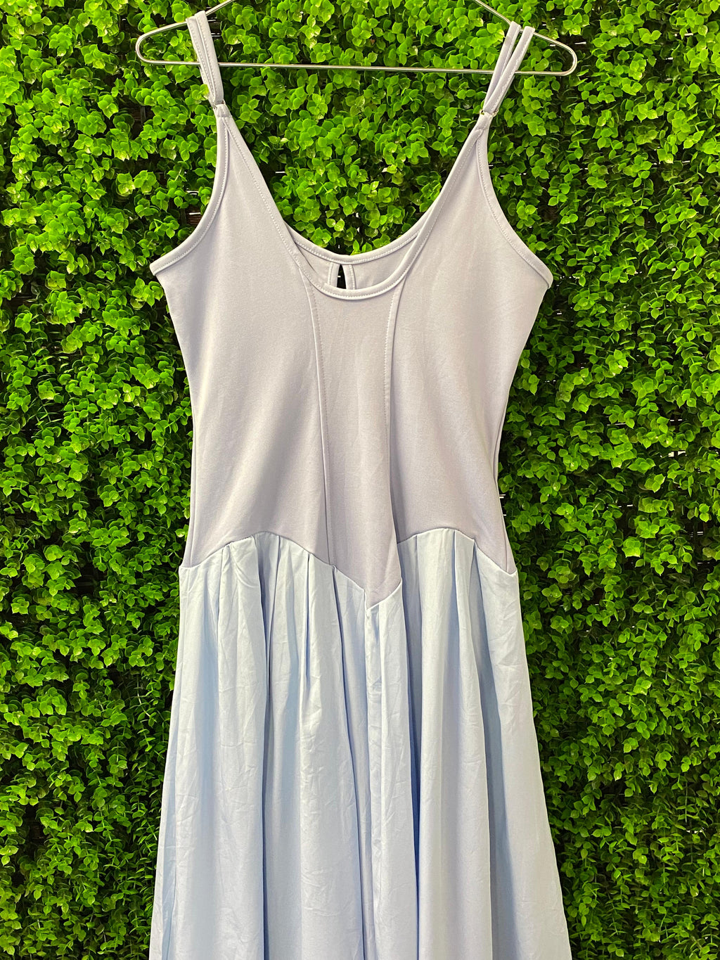 Pale Blue Embroidered Bow Detail Maxi Dress