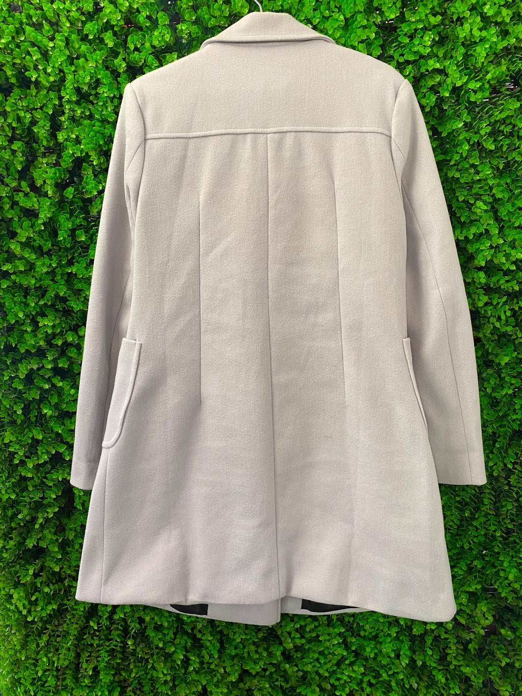 Beige Double-Breasted Coat