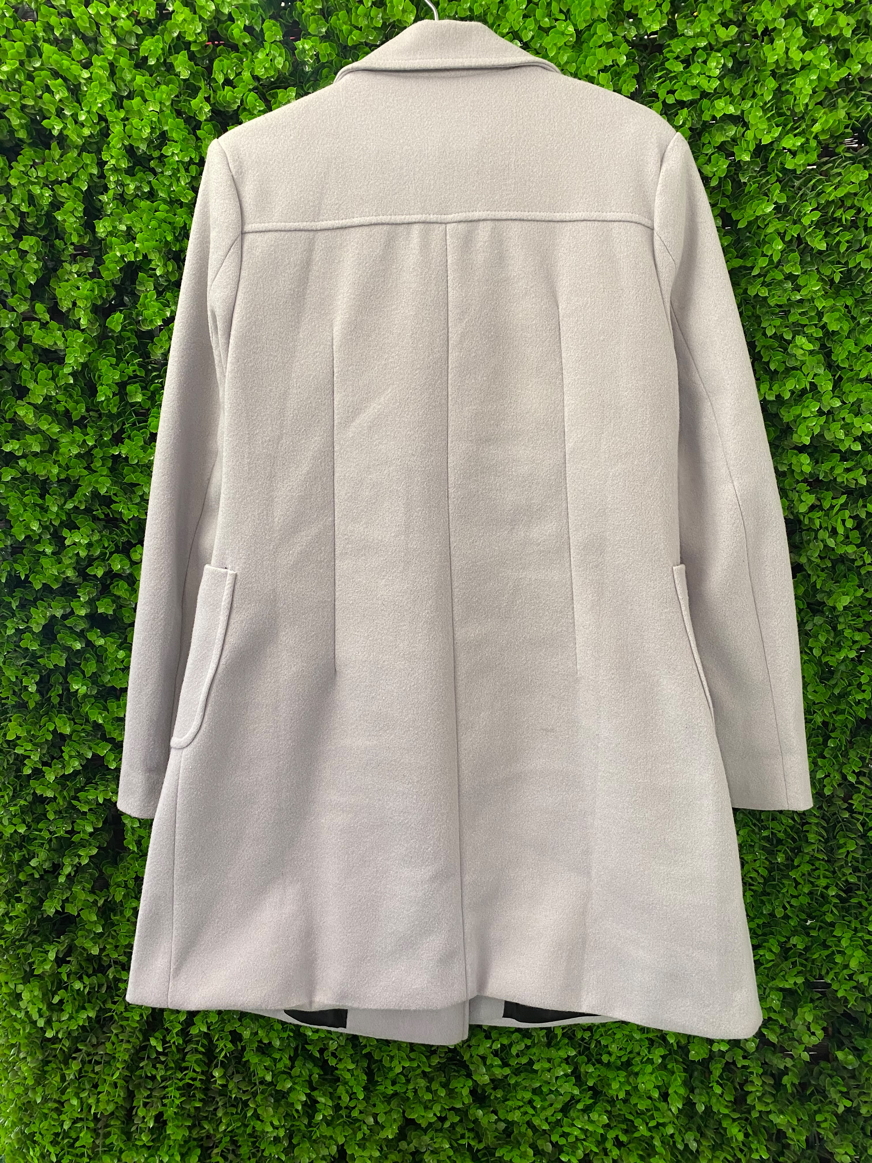 Beige Double-Breasted Coat