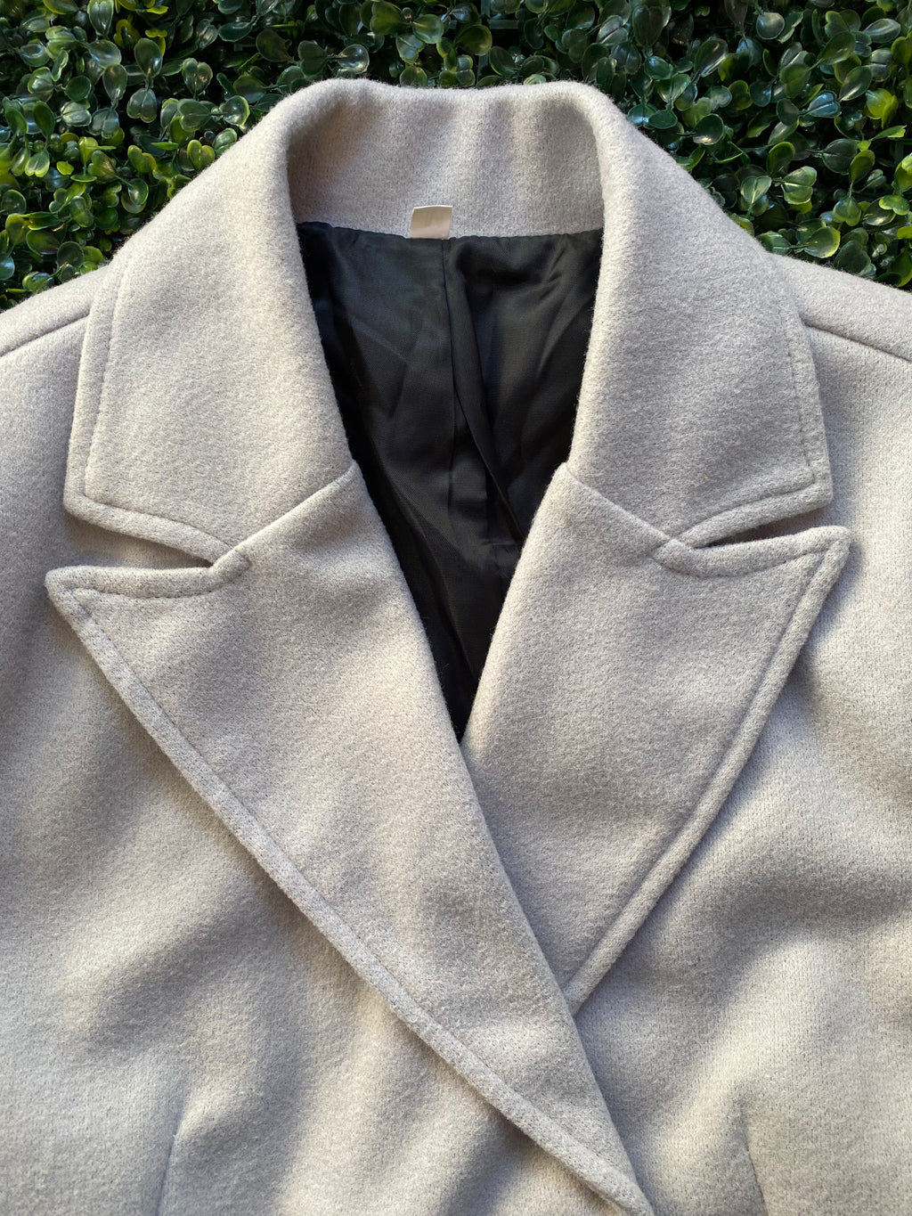Beige Double-Breasted Coat