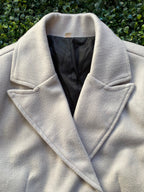 Beige Double-Breasted Coat