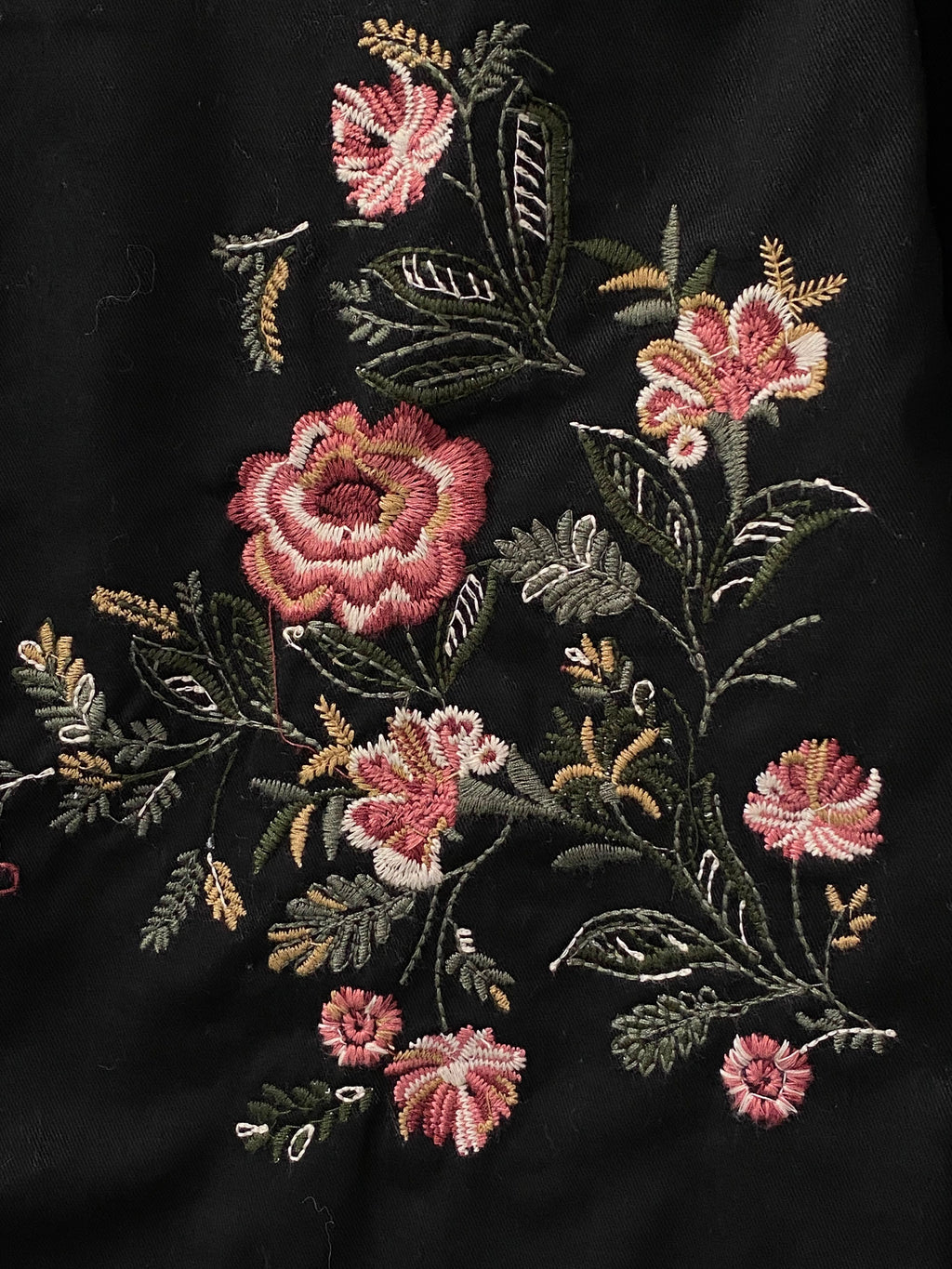 1996 Black Embroidered Military Jacket