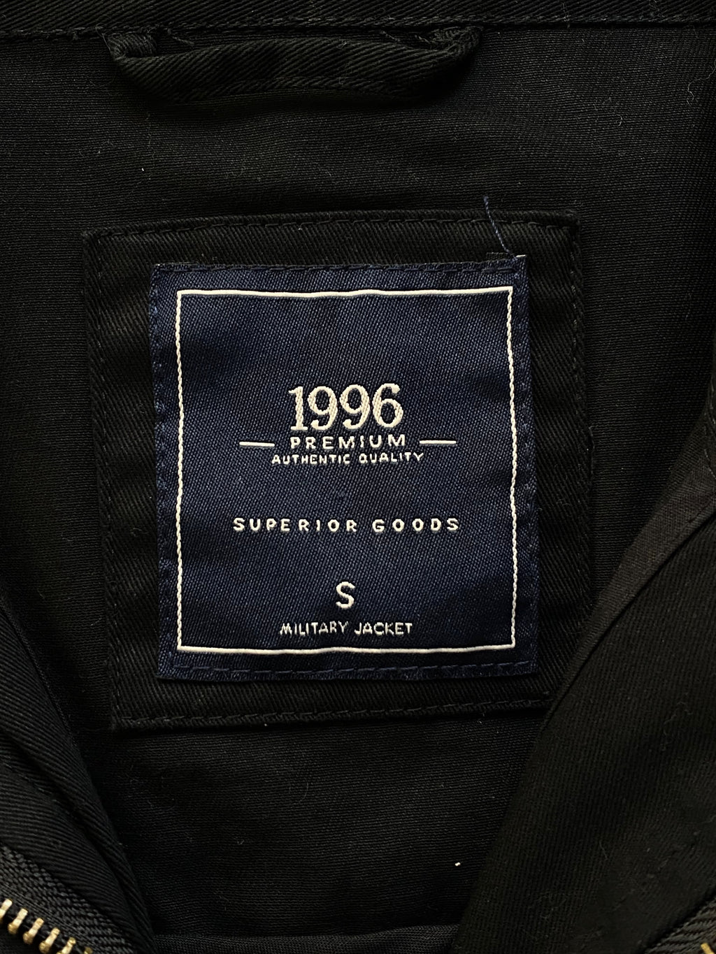 1996 Black Embroidered Military Jacket