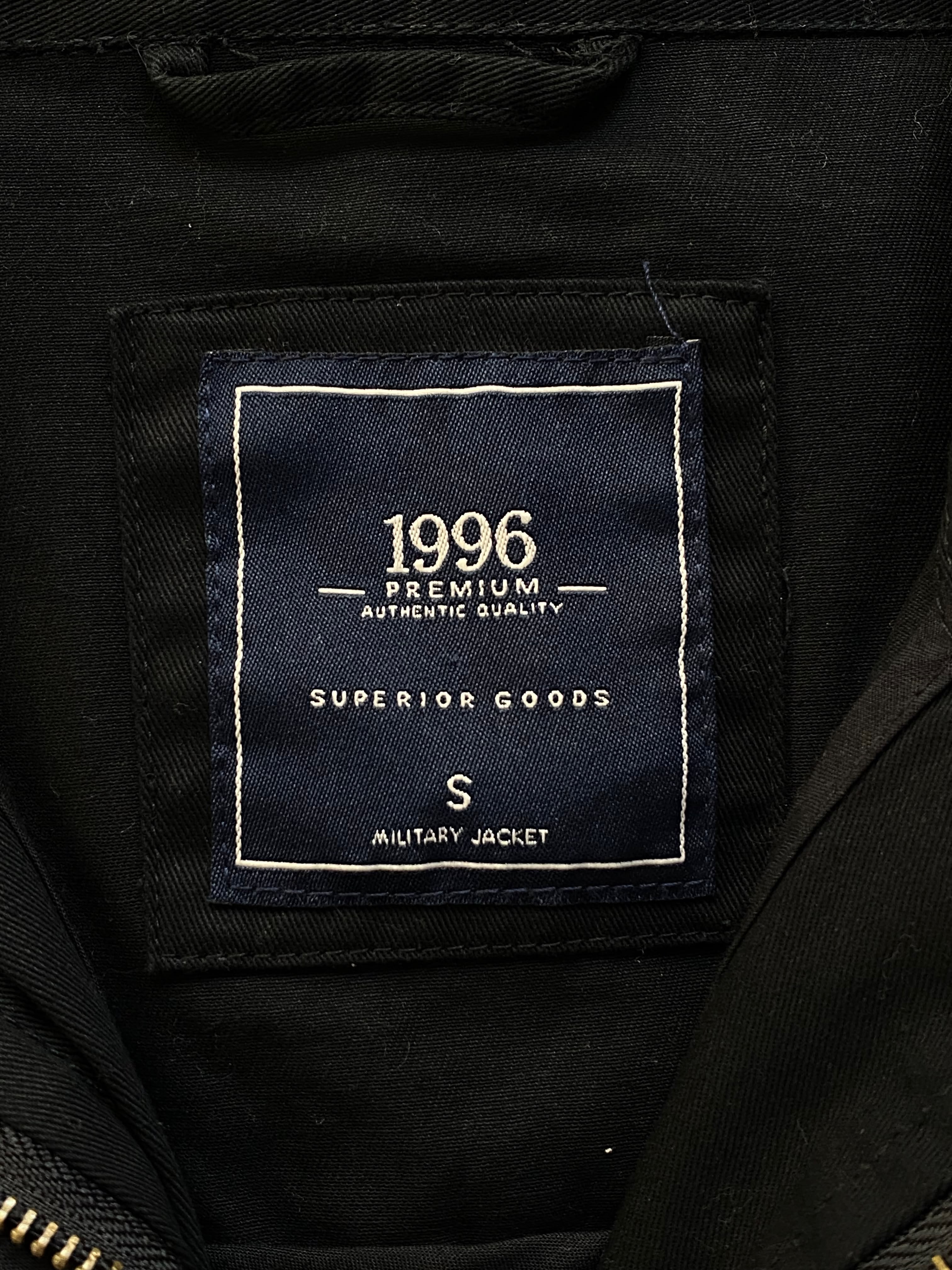 1996 Black Embroidered Military Jacket