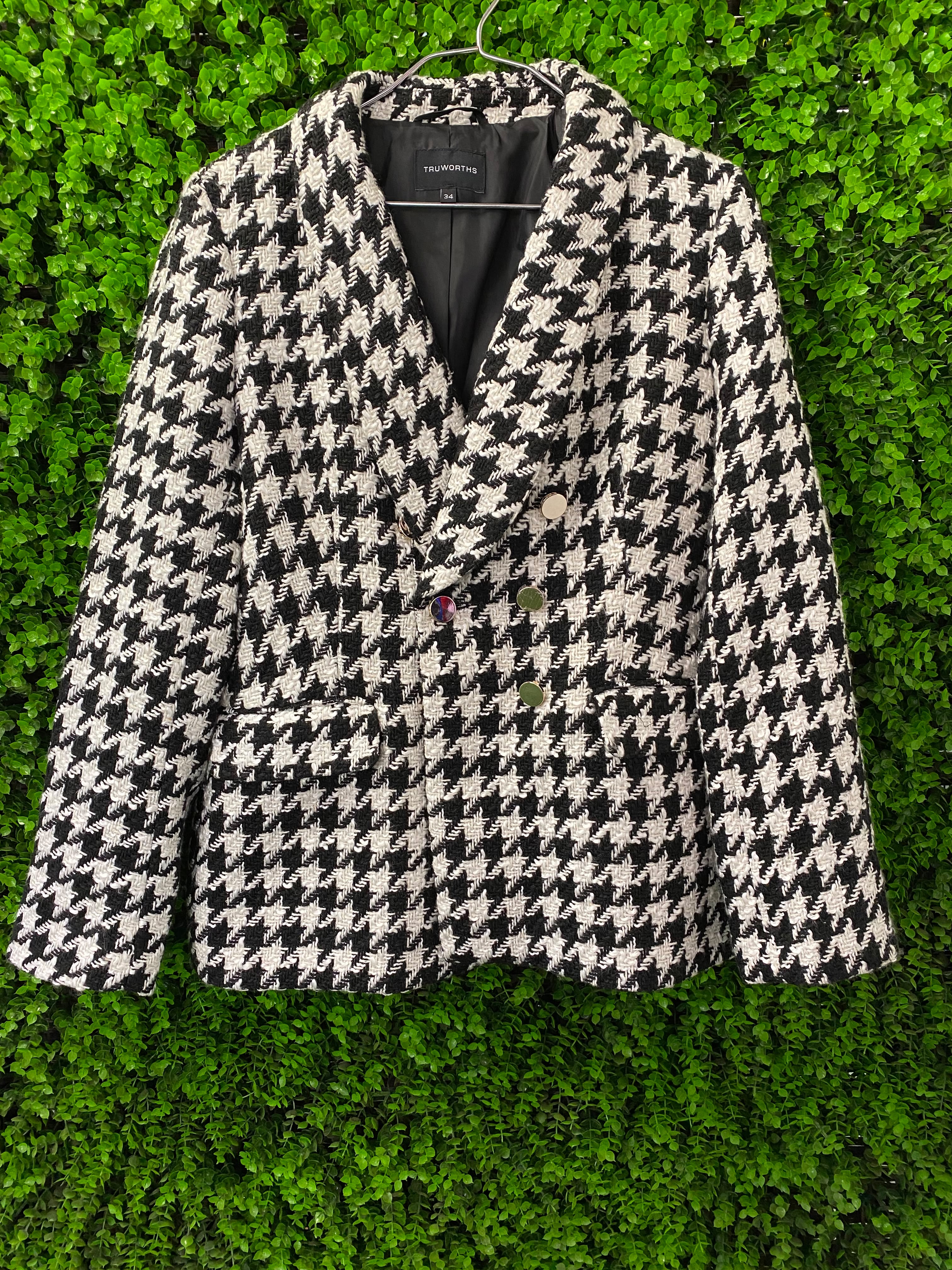 Black & White Houndstooth Jacket