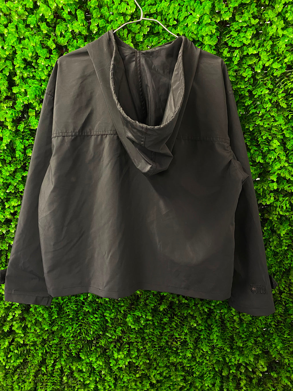 Black Hooded PVC Jacket