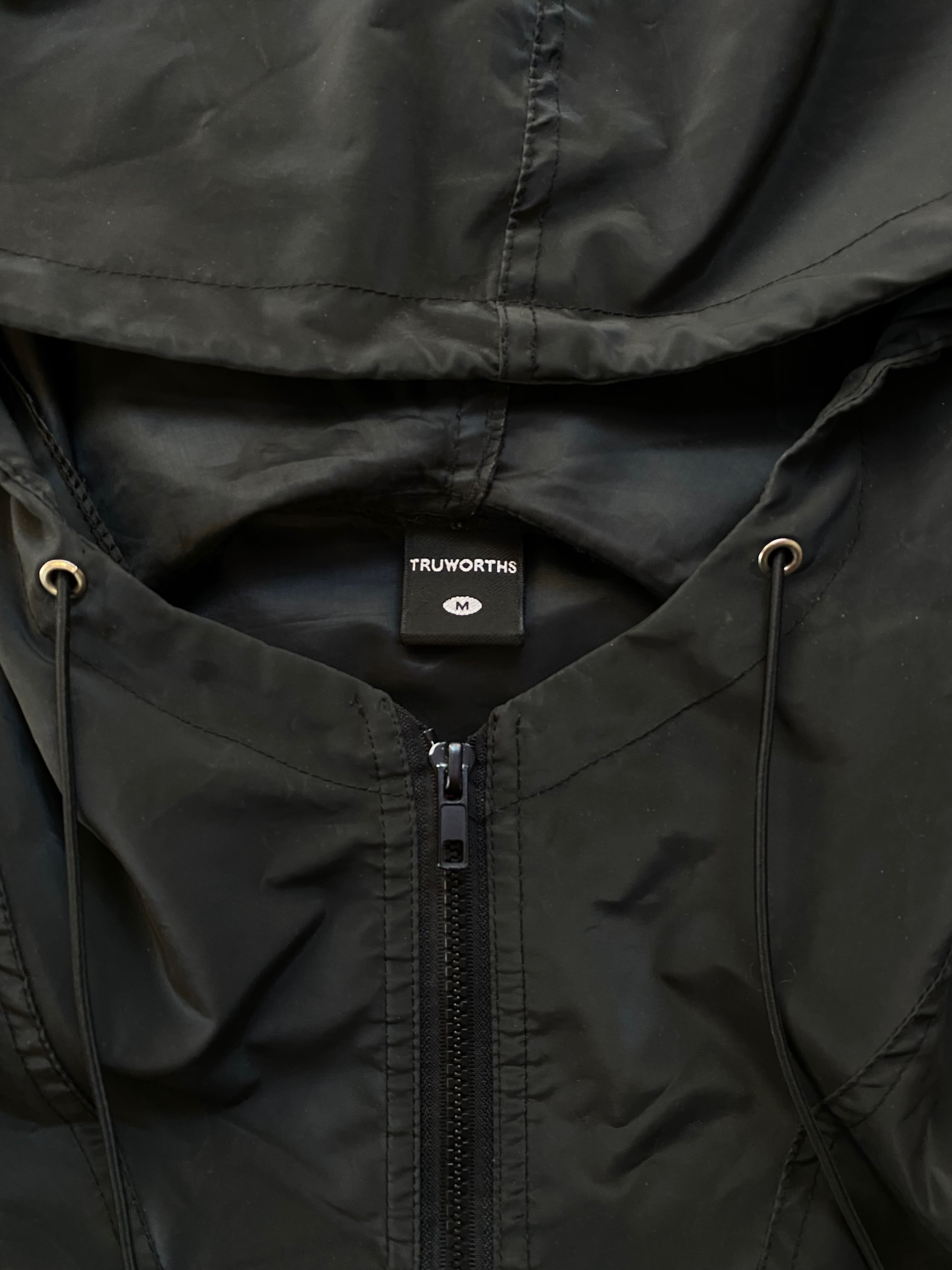 Black Hooded PVC Jacket