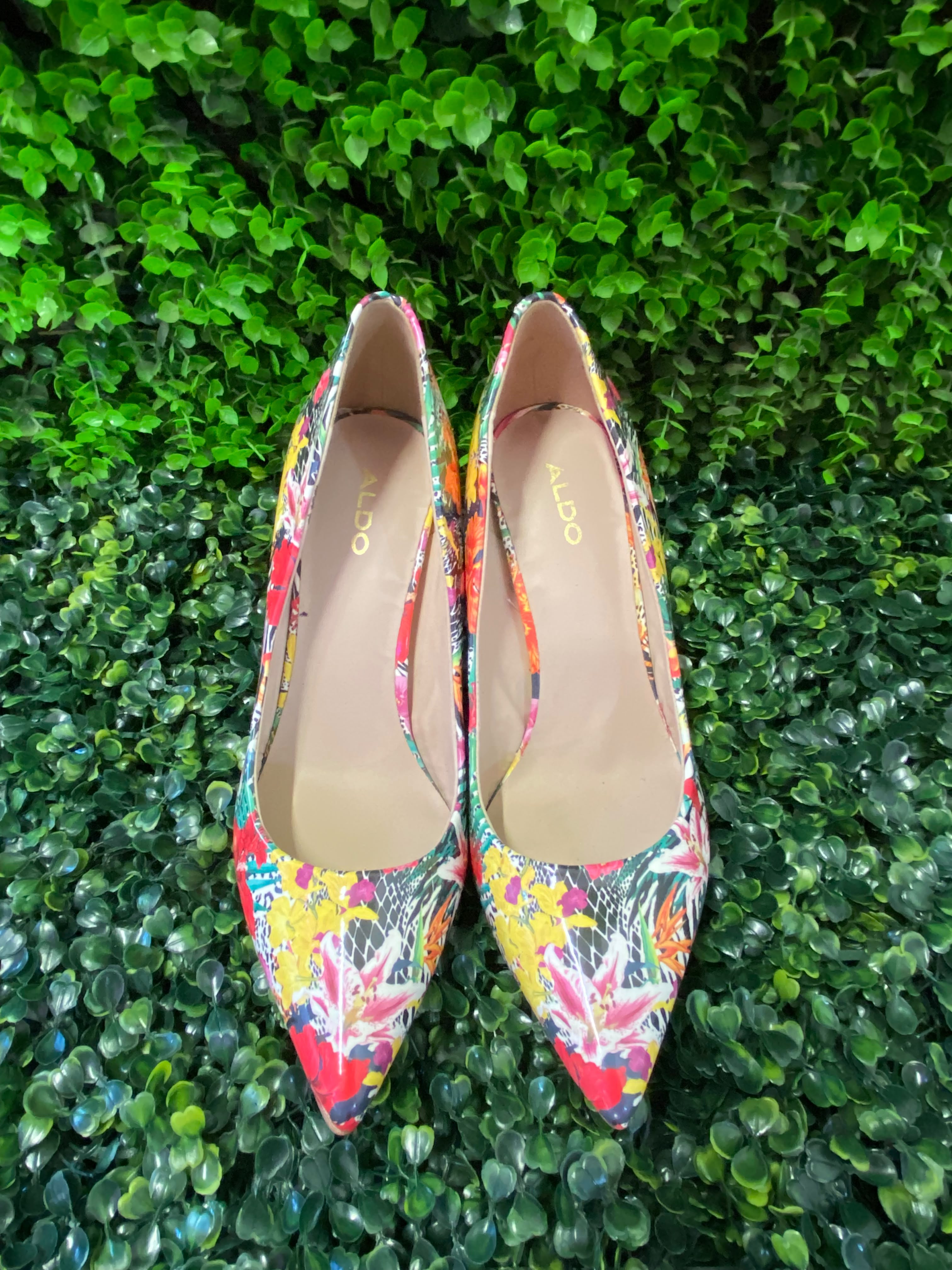ALDO Multicolour Tropical Floral Pointed Stiletto Heels