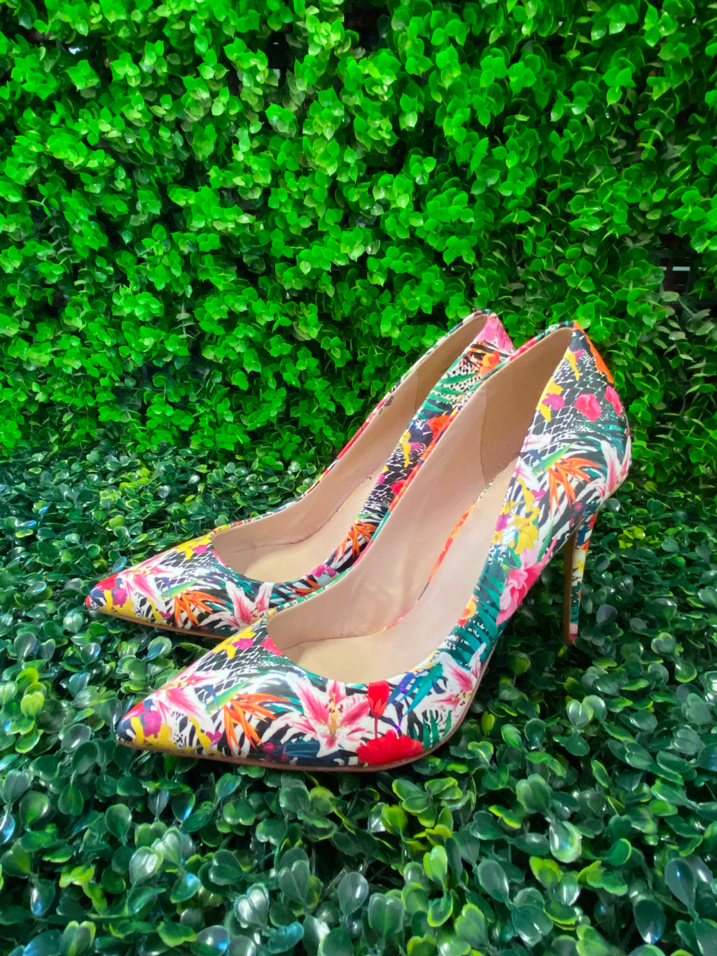 ALDO Multicolour Tropical Floral Pointed Stiletto Heels
