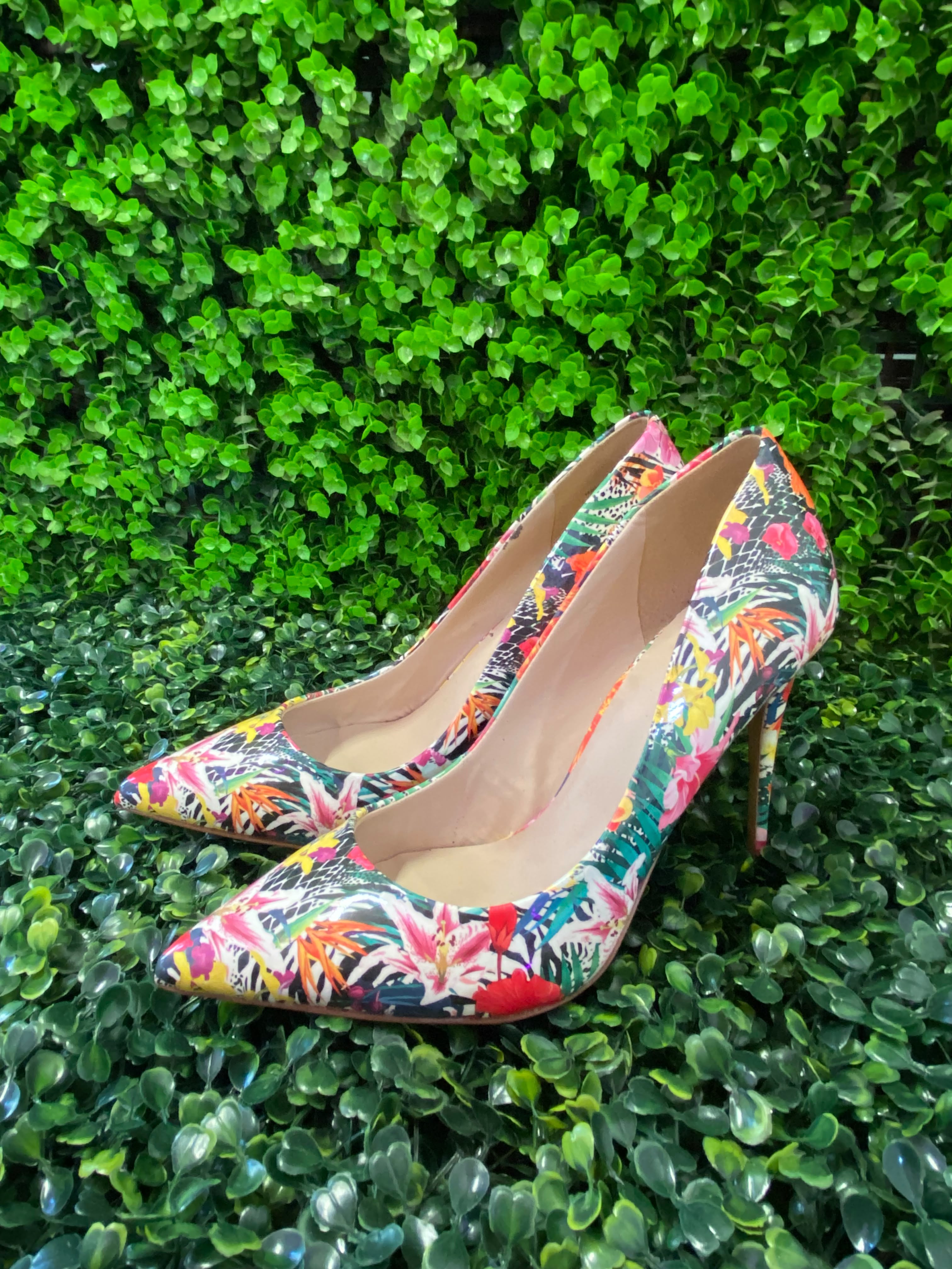 ALDO Multicolour Tropical Floral Pointed Stiletto Heels