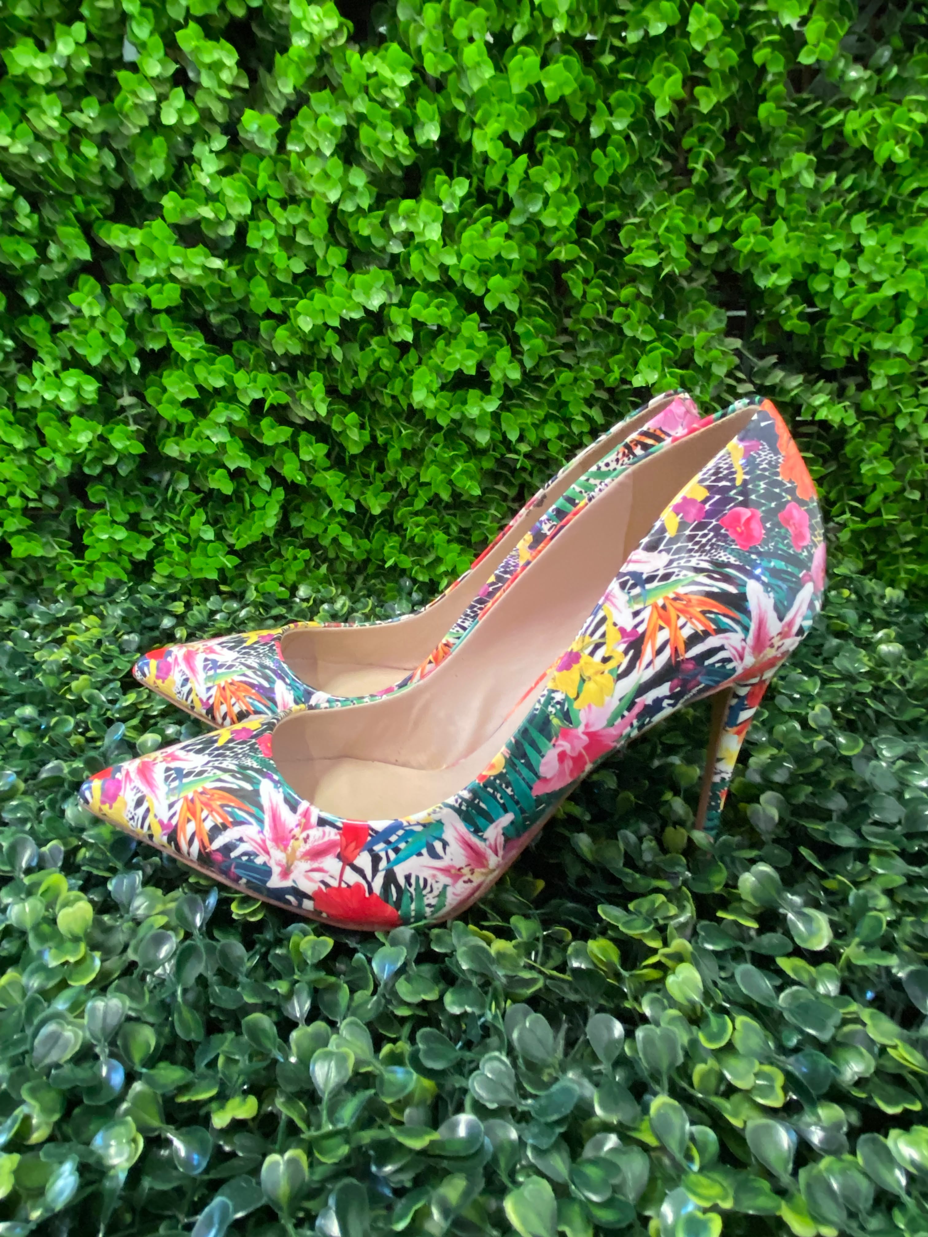 ALDO Multicolour Tropical Floral Pointed Stiletto Heels