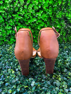 Kelso Tan Ankle Strap Block Heel Sandals