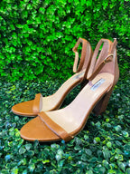Kelso Tan Ankle Strap Block Heel Sandals