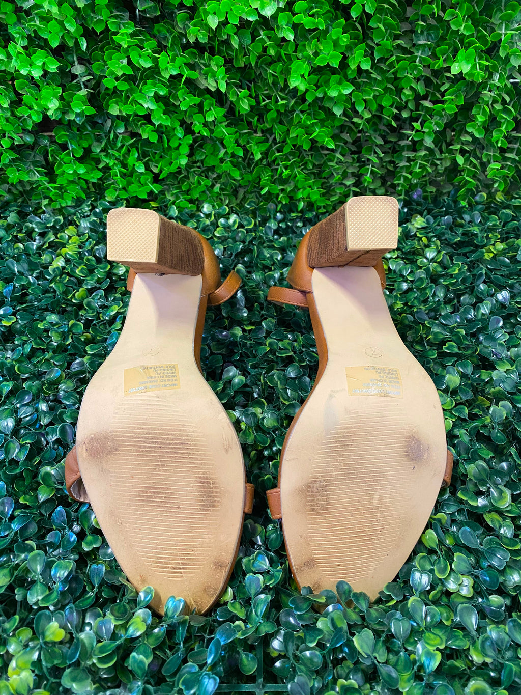 Kelso Tan Ankle Strap Block Heel Sandals