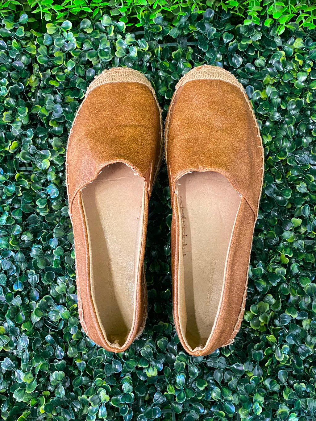Tan Platform Woolworth Espadrille Slip-On Shoes