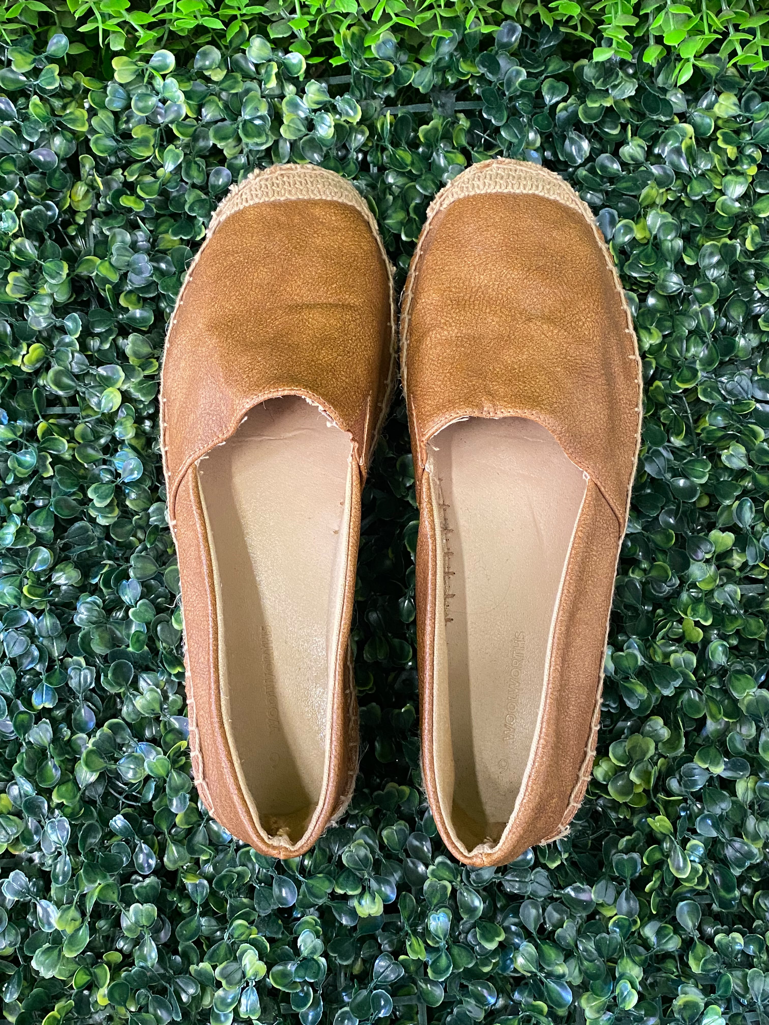 Tan Platform Woolworth Espadrille Slip-On Shoes