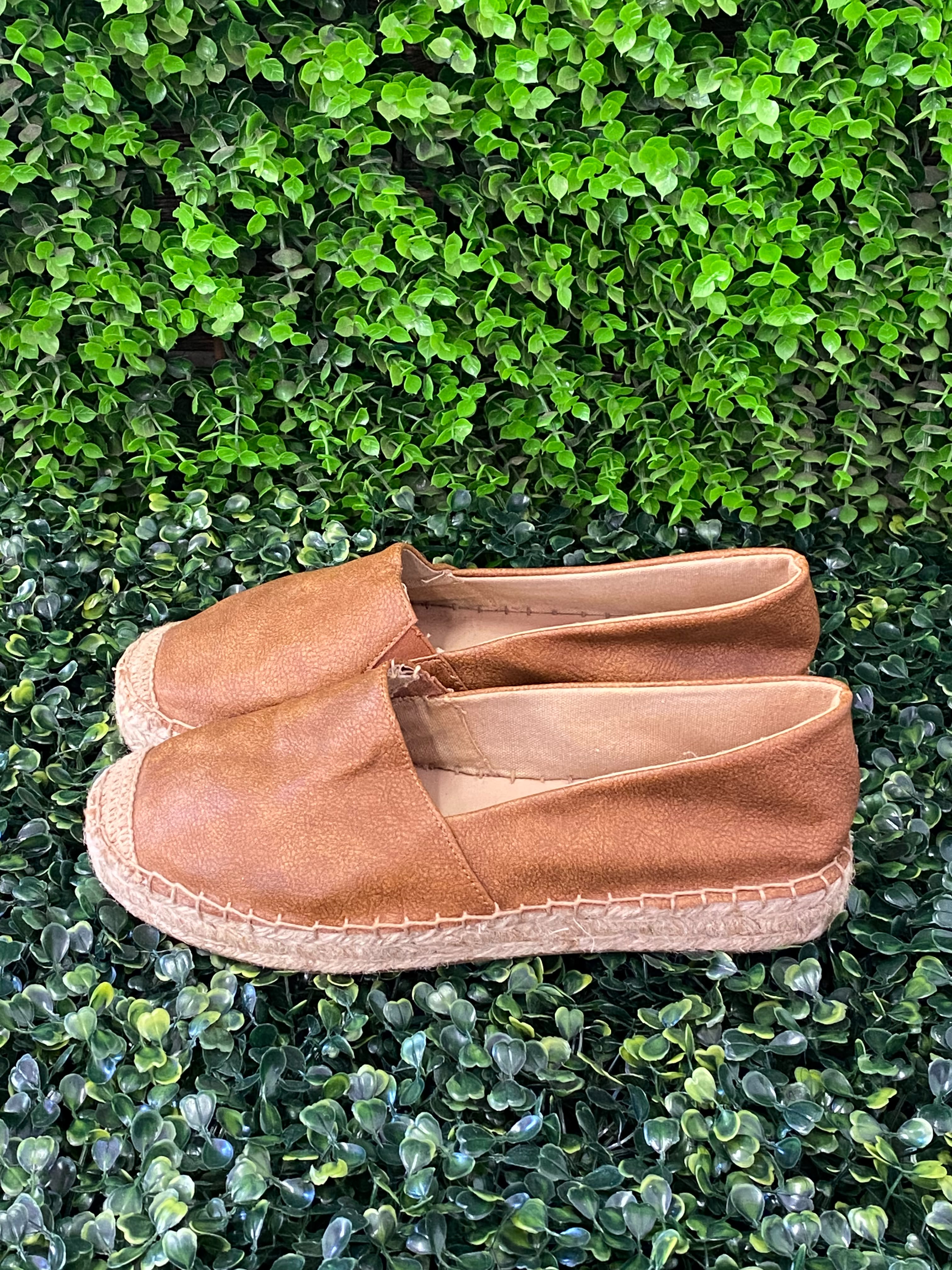 Tan Platform Woolworth Espadrille Slip-On Shoes