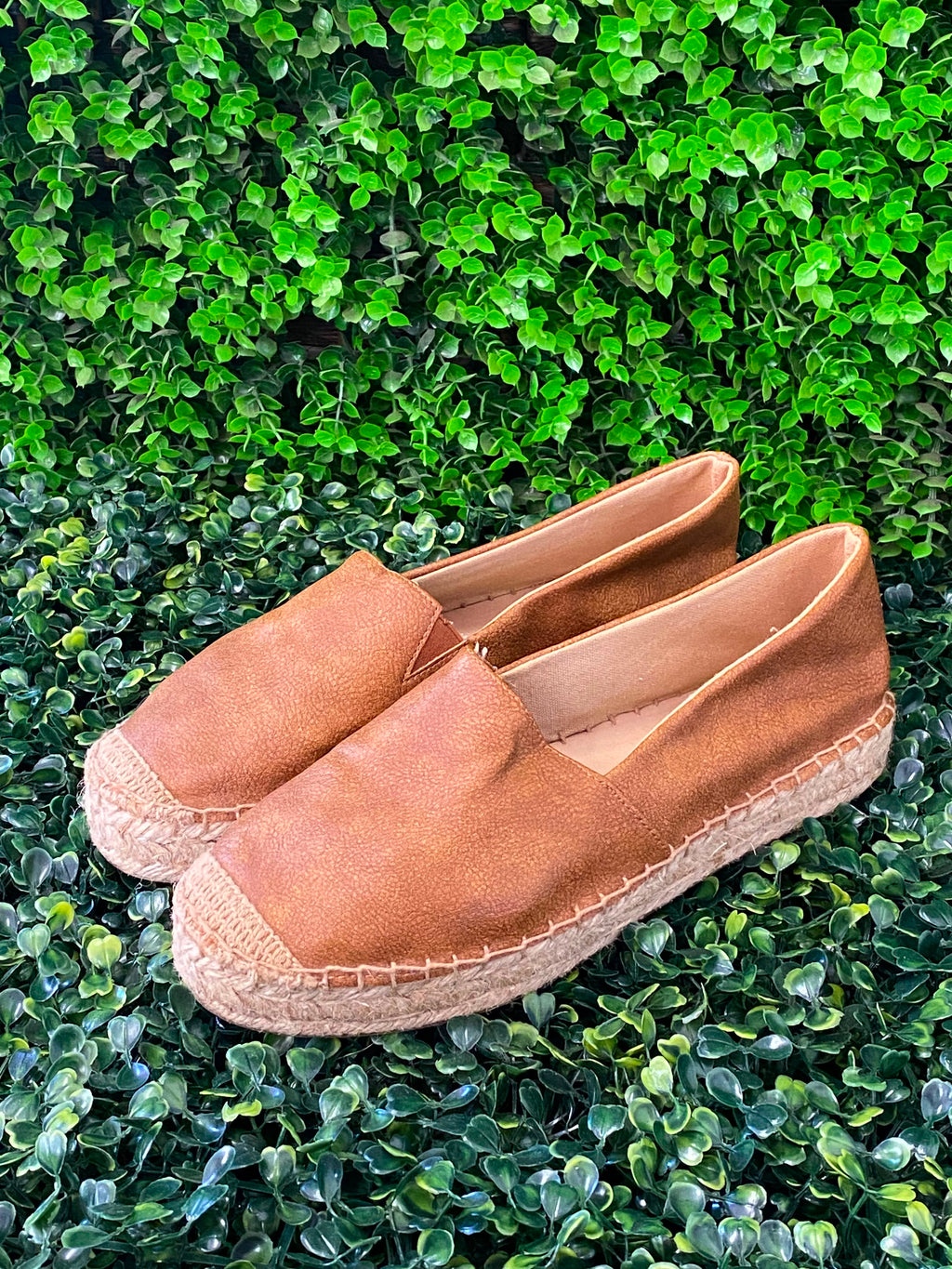 Tan Platform Woolworth Espadrille Slip-On Shoes