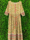 1 Love By S4U Olive Floral Maxi Dress