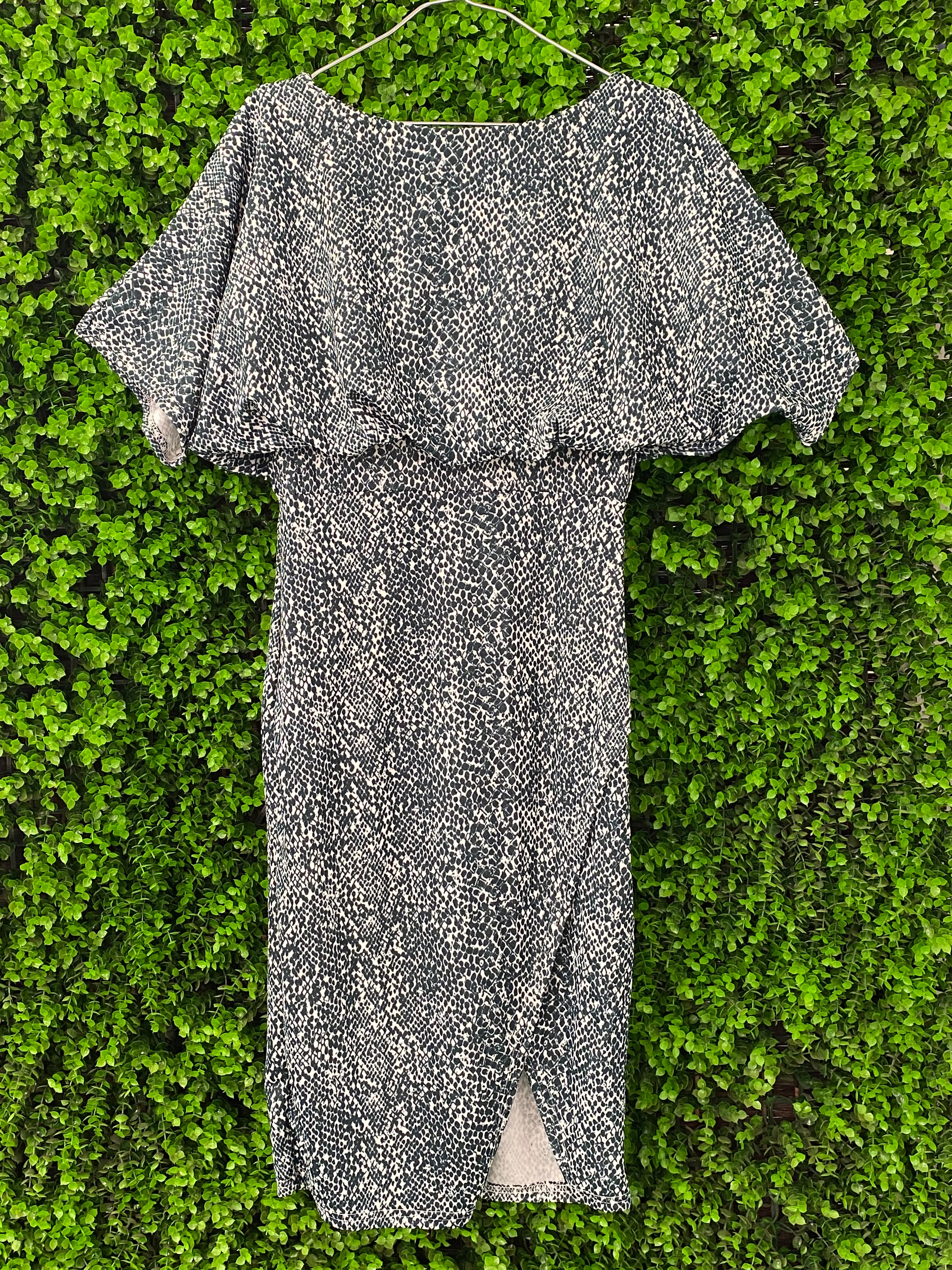 Tribal Chic Green & White Snake Print Dress