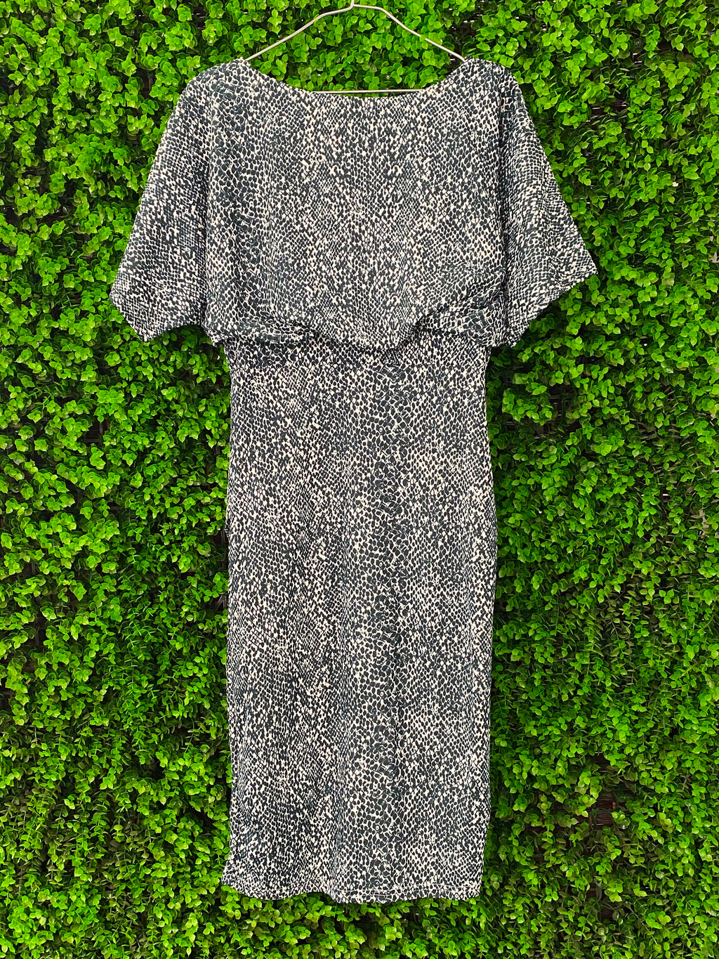 Tribal Chic Green & White Snake Print Dress