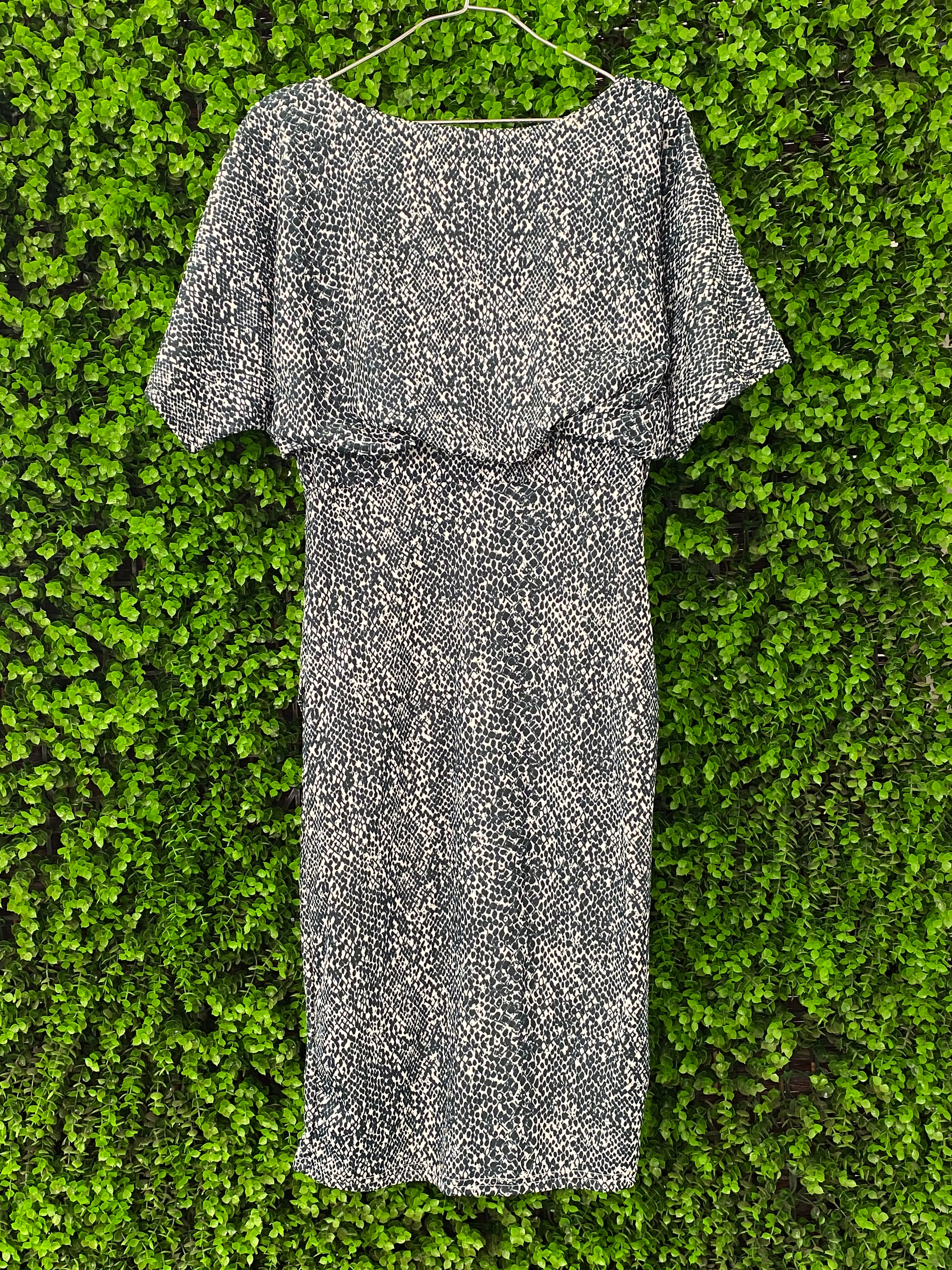 Tribal Chic Green & White Snake Print Dress