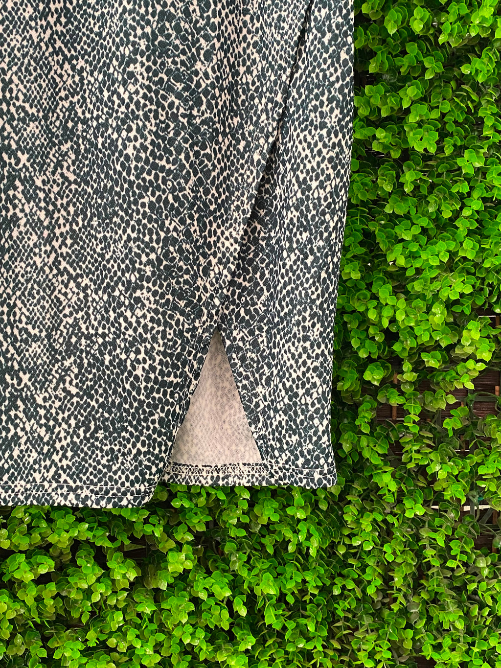 Tribal Chic Green & White Snake Print Dress
