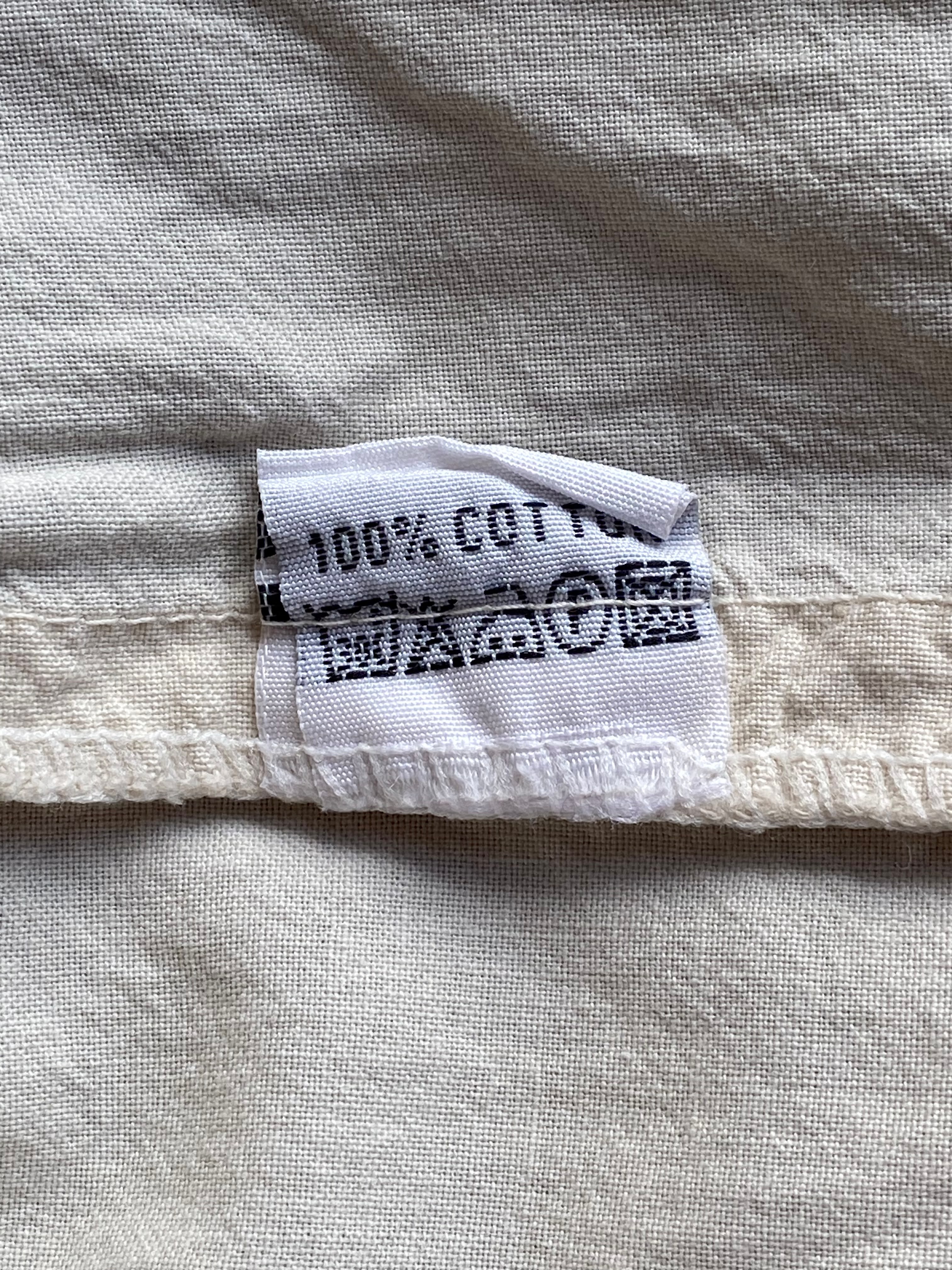 Cream Embroidered Button-Up Top