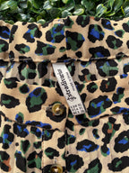 Stradivarius Leopard Print Pleated Midi Skirt