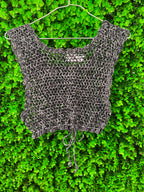 Aura Goodies Crochet Tie-Front Crop Top
