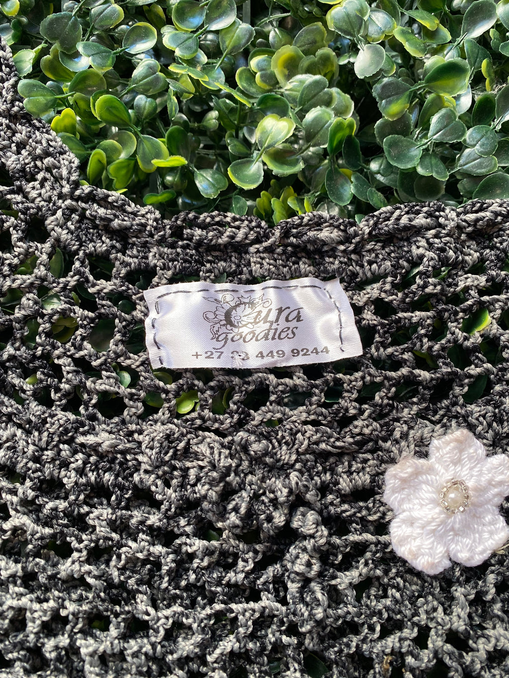Aura Goodies Crochet Tie-Front Crop Top