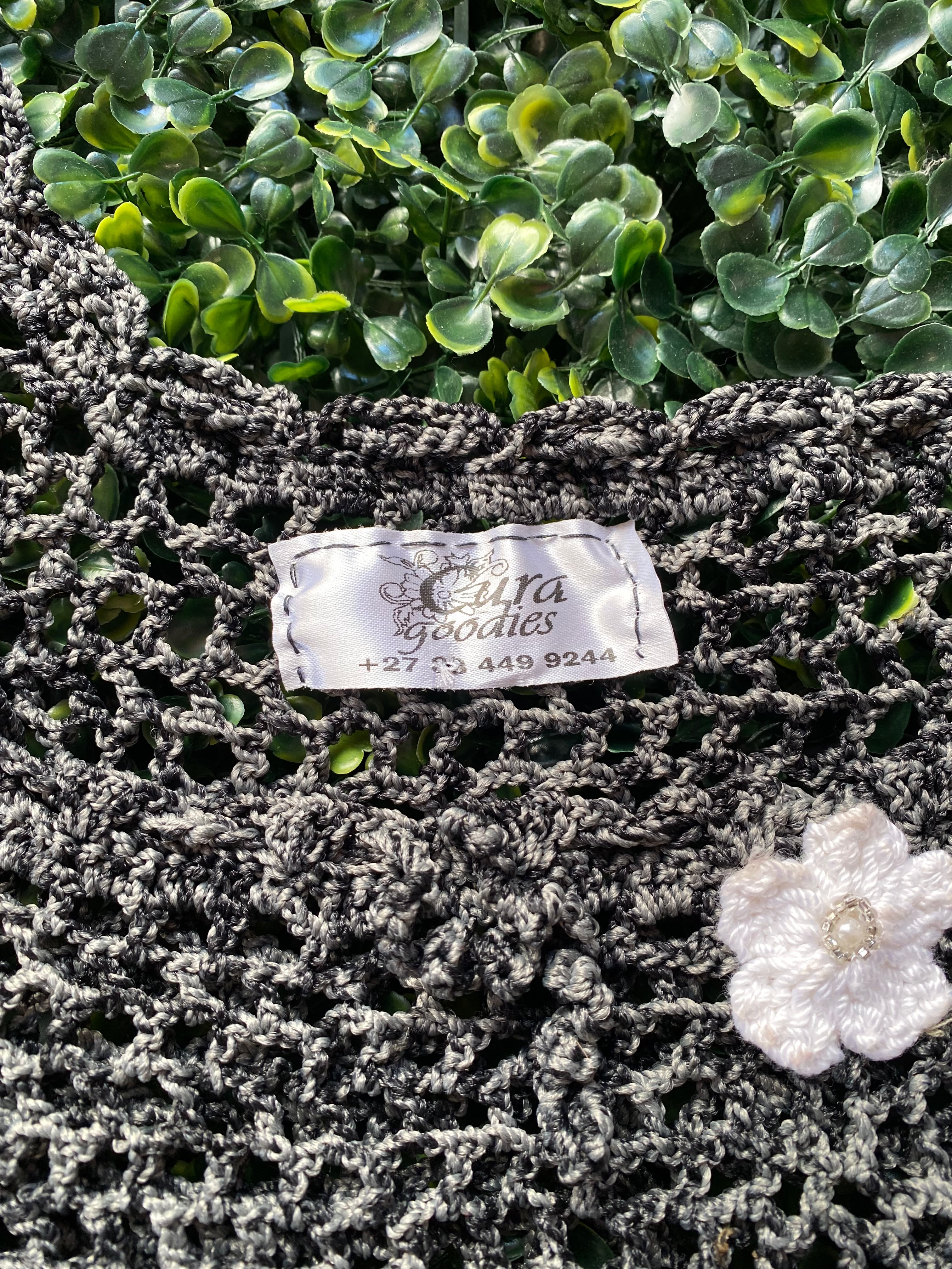Aura Goodies Crochet Tie-Front Crop Top