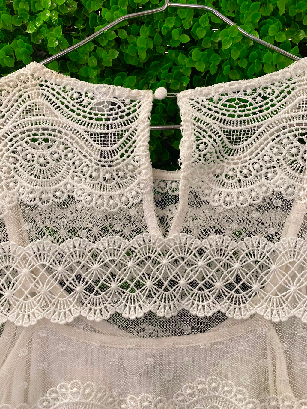 Forever New White Lace Long Sleeve Top
