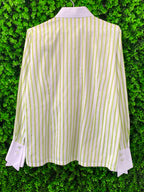 Hugo Boss Lime Stripe Contrast-Collar Shirt