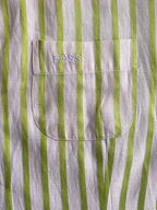 Hugo Boss Lime Stripe Contrast-Collar Shirt