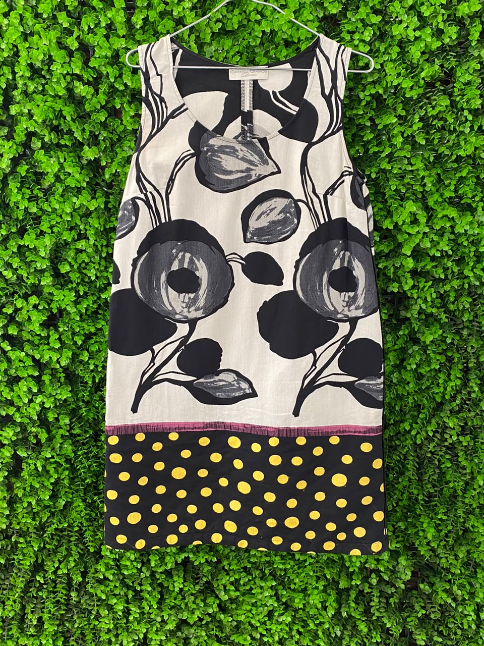 Cristina Gavioli Collection Floral and Polka-Dot Shift Dress
