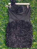ZAMA Black One-Shoulder Ruffle Mini Dress — 01_front
